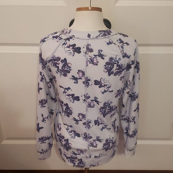 Caslon Womens Cozy Print Lena Floral Sweatshirt Size XS NEW - Picture 3 of 6
